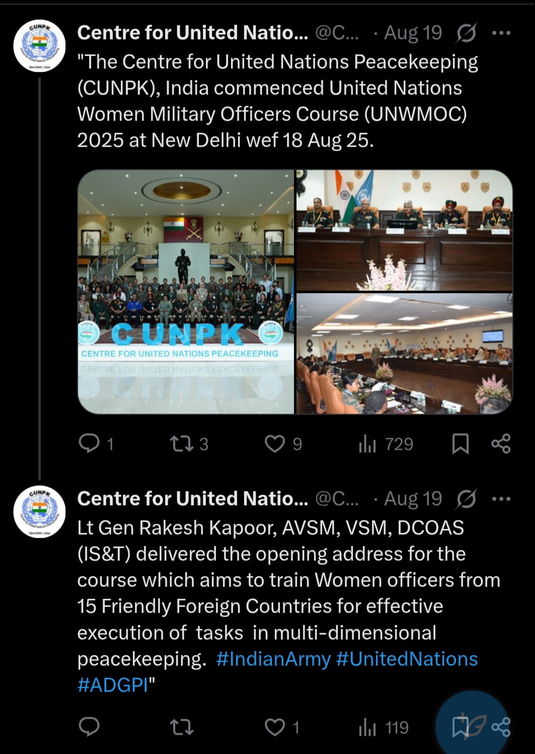 United Nations Women Military Officers Course (UNWMOC) 2025