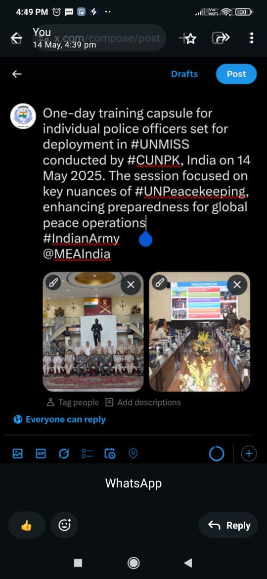 One day training capsule for IPOs set for deployment in UNMISS